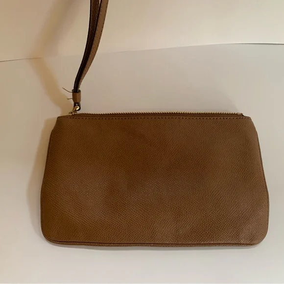 Coach tan pebble coated canvas wristlet - Picture 2 of 3